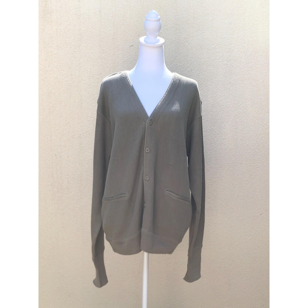 Bill Blass grandpa style button down brown cardigan sweater